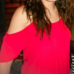 Flowy cold shoulder top